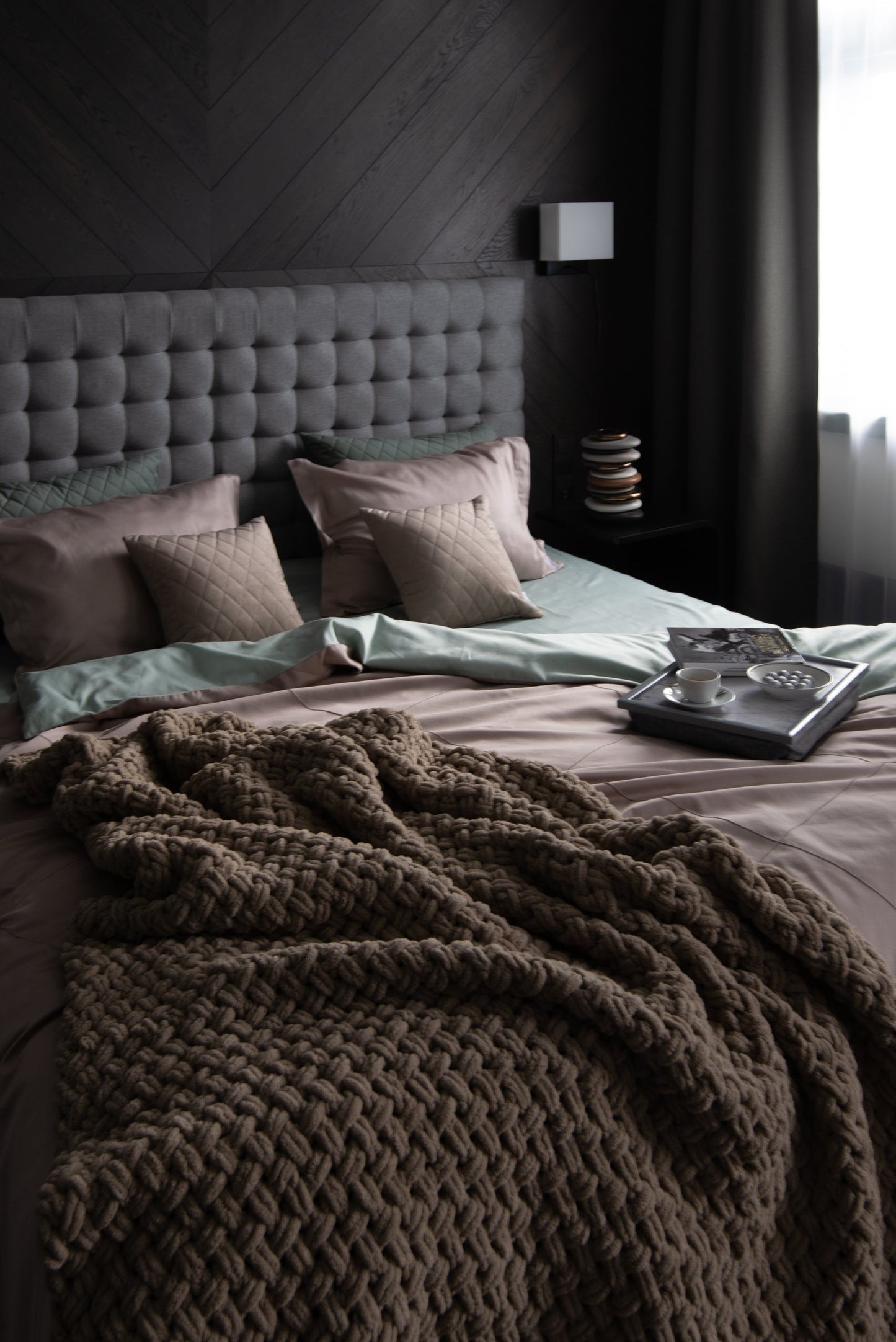 Duvet cover set "Nordic" single coloured