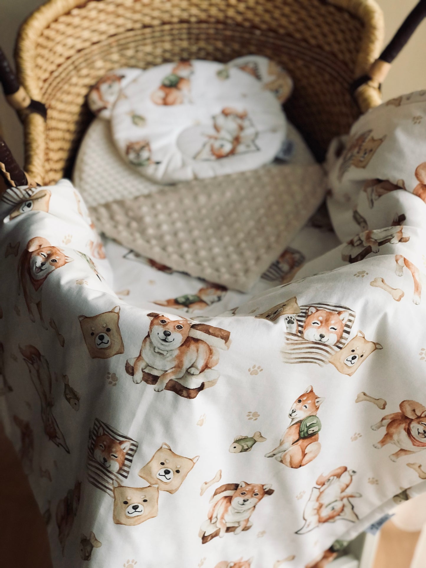 Fleece & Cotton children blanket "Siba inu dogs"