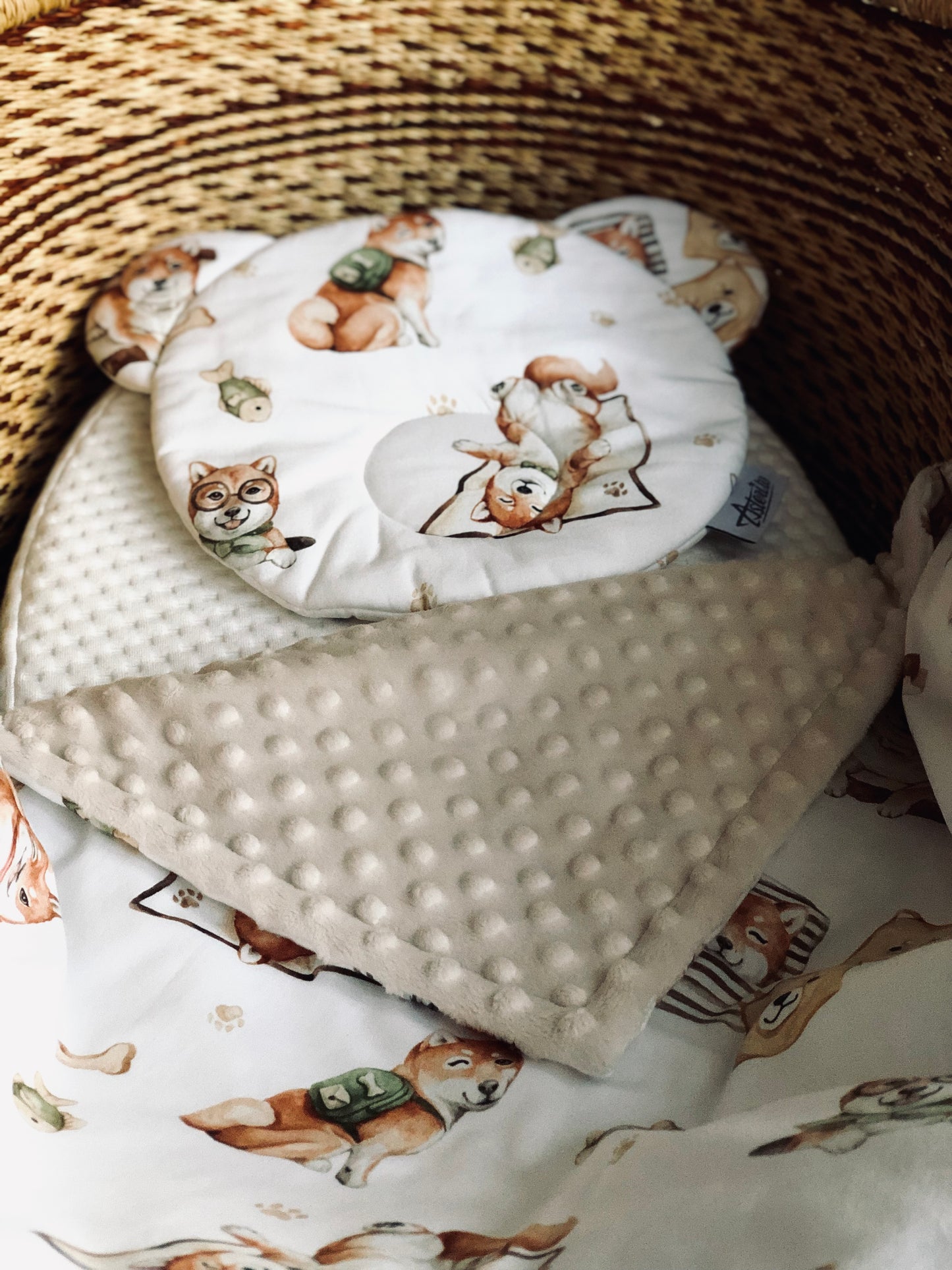 Fleece & Cotton children blanket "Siba inu dogs"