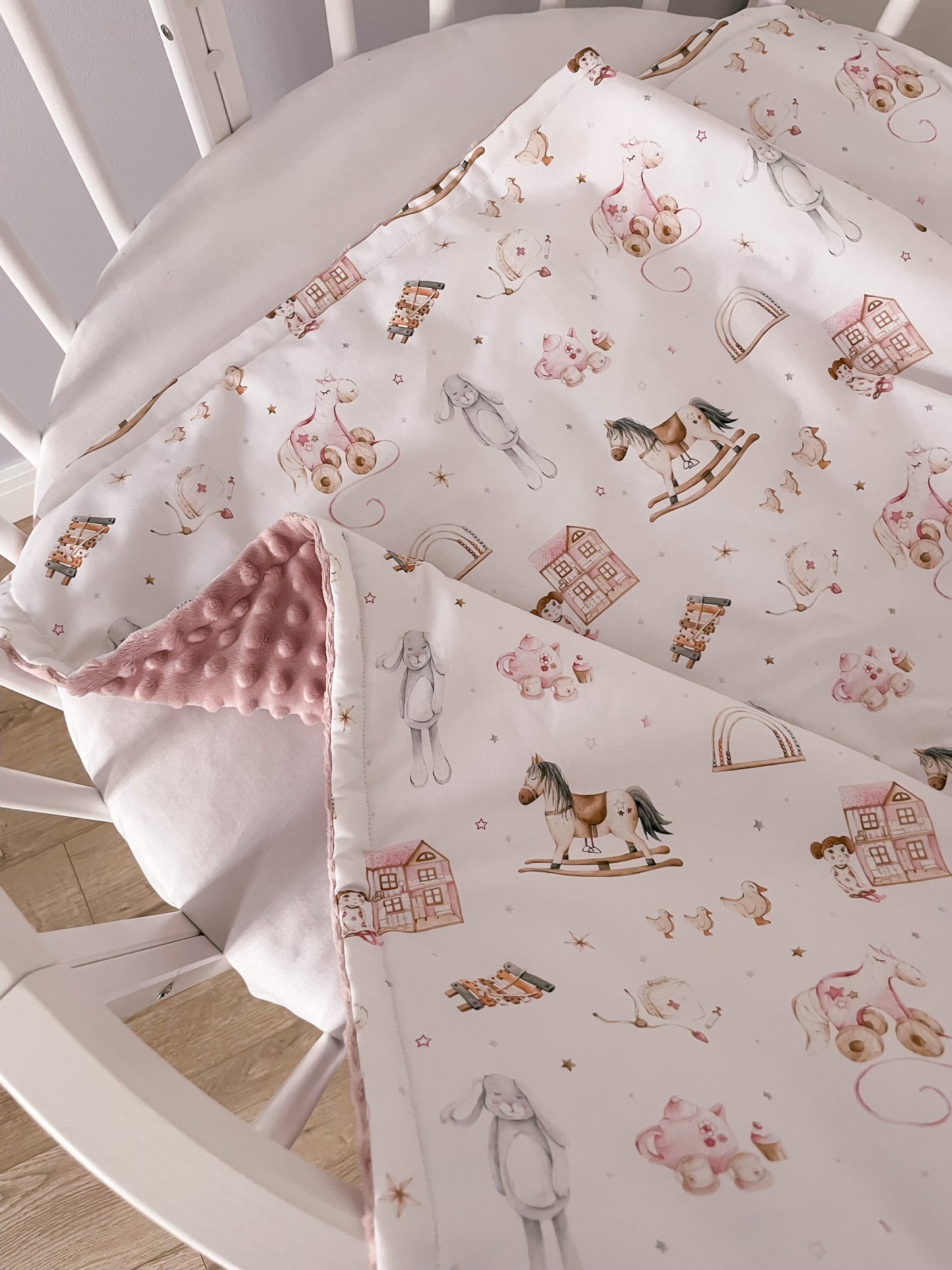 Fleece & Cotton children blanket "Toys for girls"