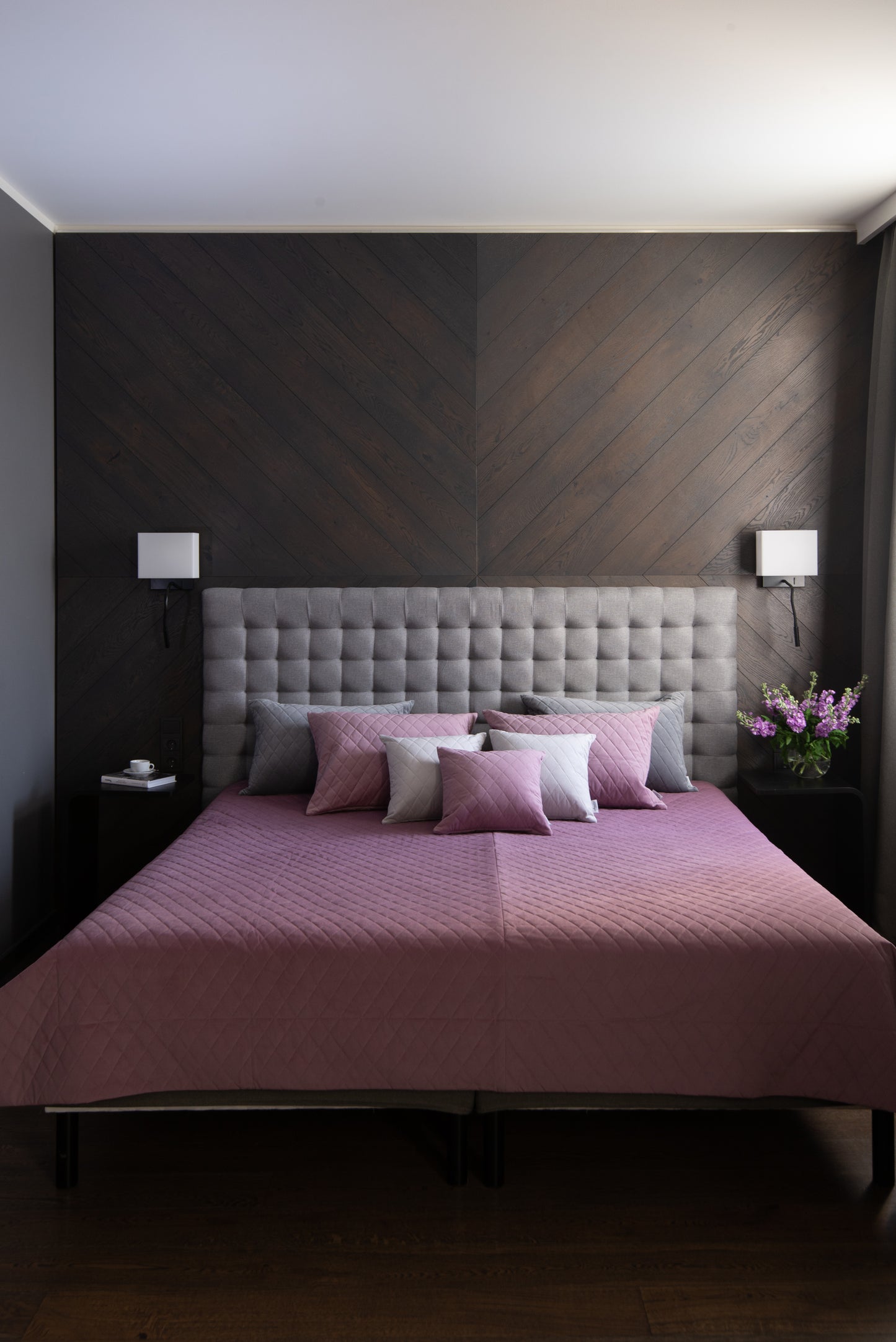 Quilted velvet pillows