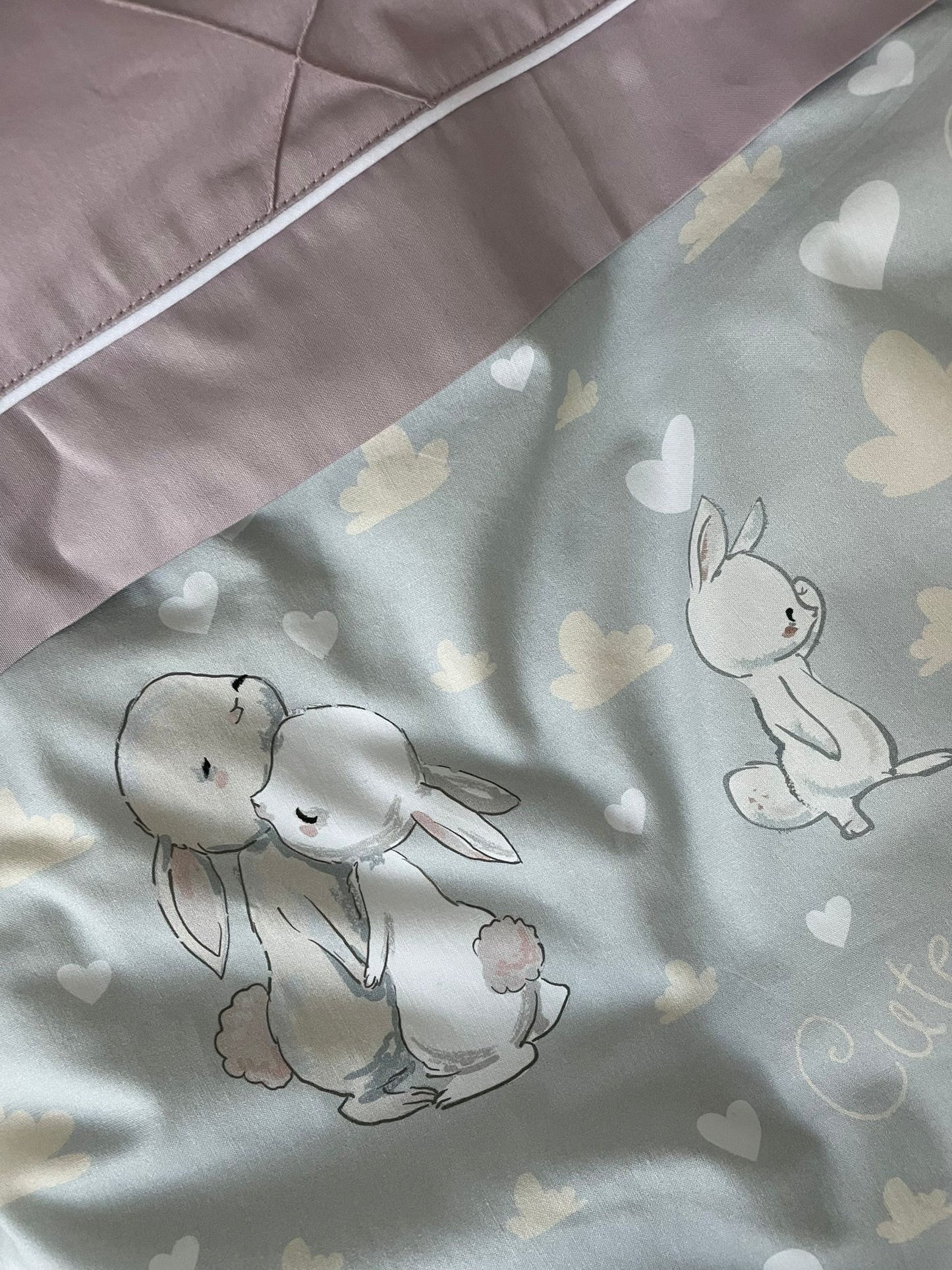 Duvet cover set "Rabbits in love"