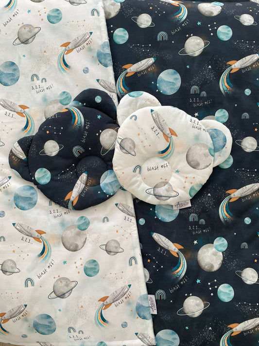 Fleece & Cotton children blanket "Space"