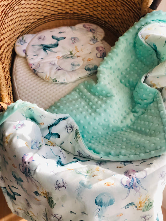 Fleece & Cotton children blanket "Ocean"