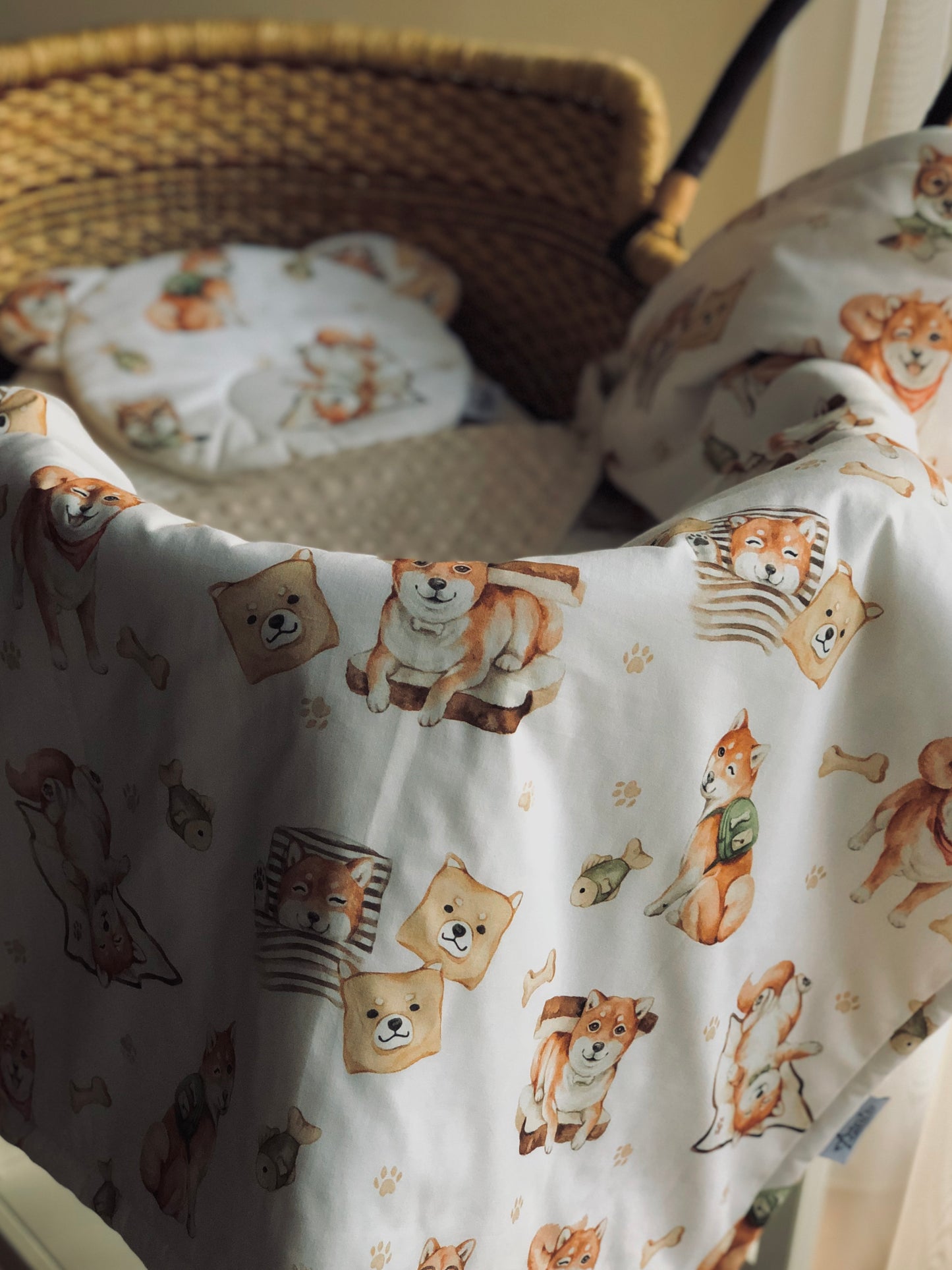 Flīsa un kokvilnas sega bērniem "Siba inu dogs"