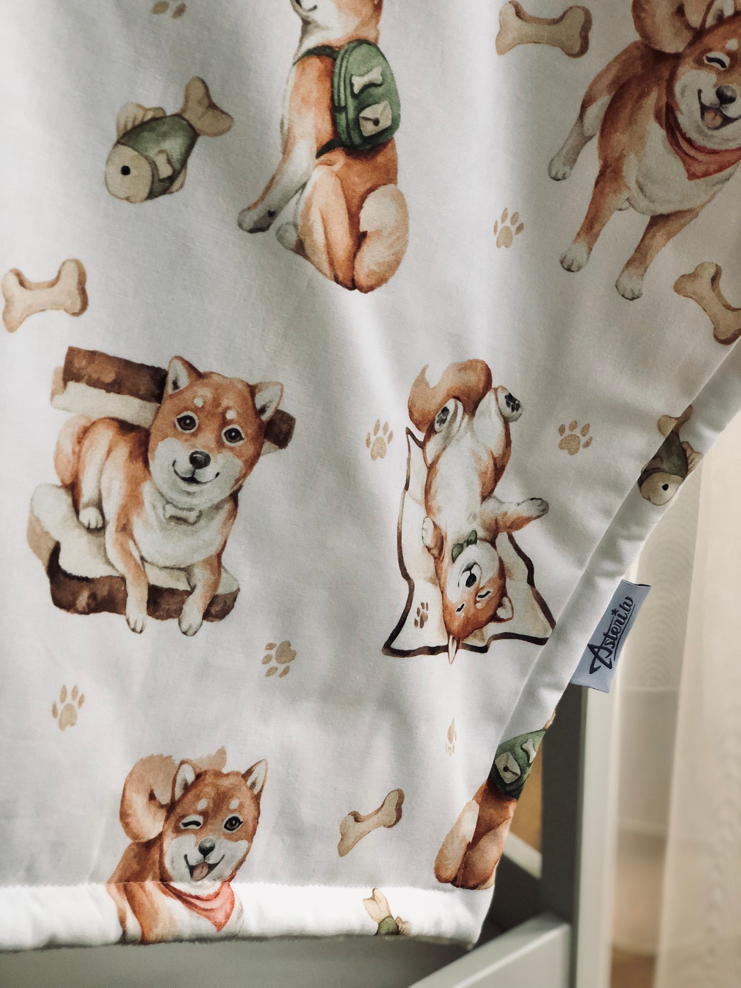 Flīsa un kokvilnas sega bērniem "Siba inu dogs"