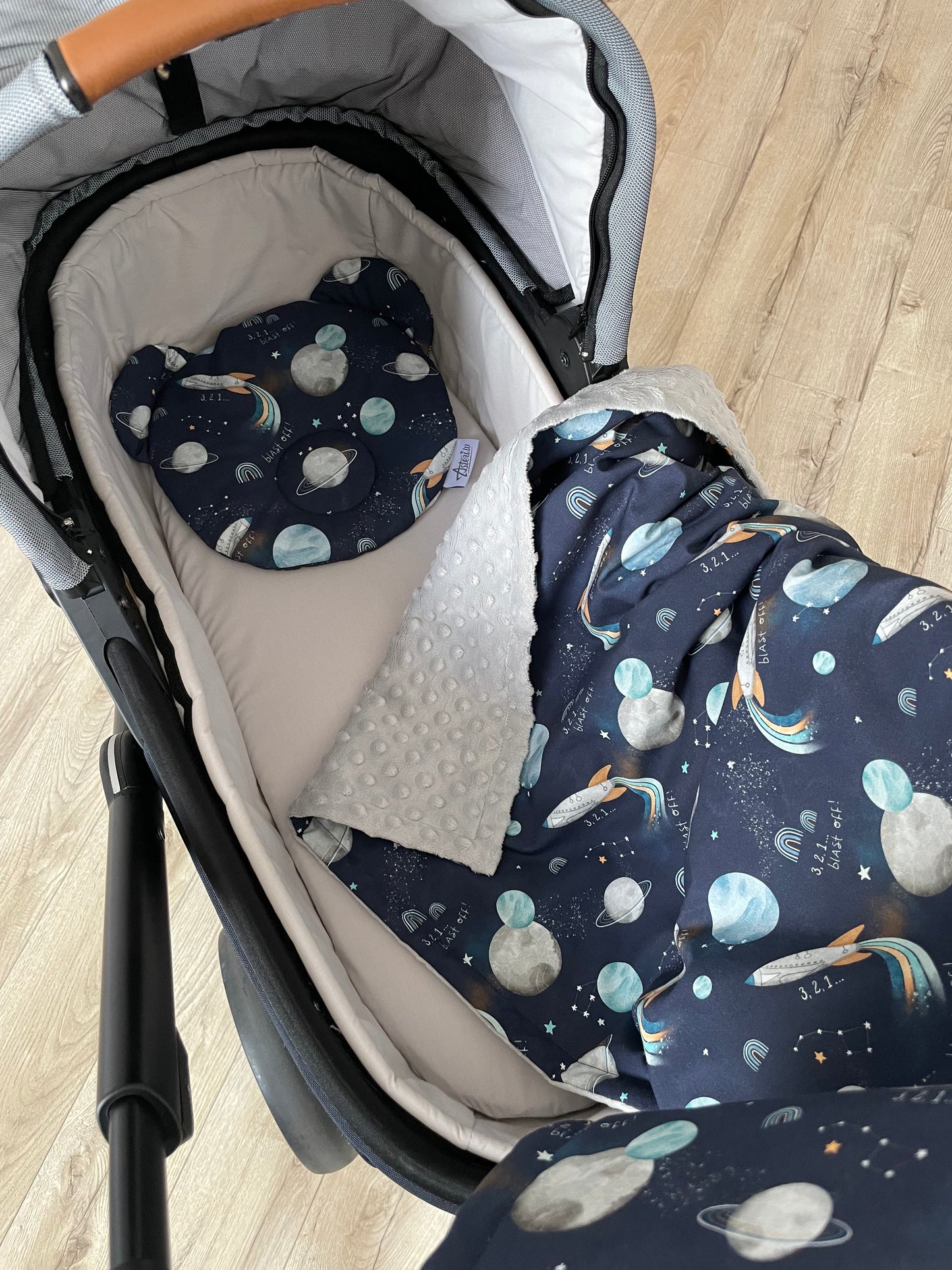 Fleece & Cotton children blanket "Space"