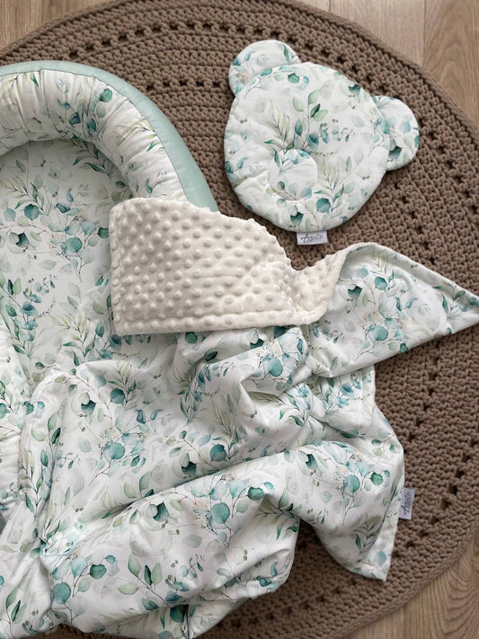 Fleece & Cotton children blanket "Eucalyptus"