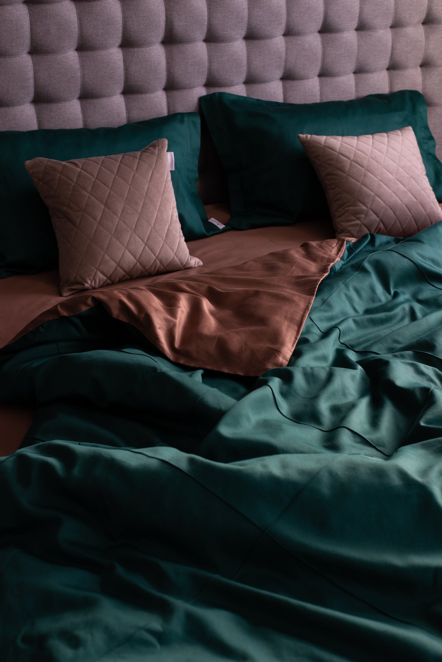 Quilted velvet pillows